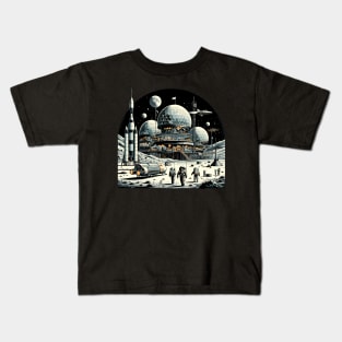 Lunar Frontier: Moon Base Alpha Kids T-Shirt